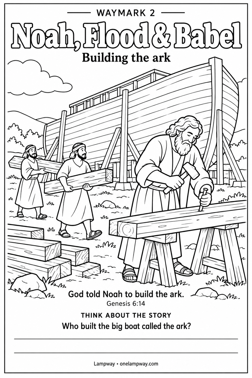 God told Noah to build the ark. Genesis 6:14. Who built the big boat called the ark?