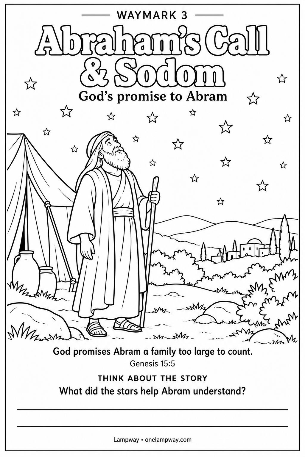 God promises Abram a family too large to count. Genesis 15:5. What did the stars help Abram understand?